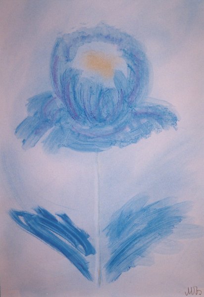 012.jpg - Kék virág - 40 x 30 cm pasztellkréta, papír, magántulajdon