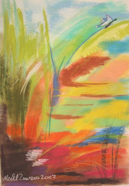 105.JPG - Őszi színek - 70 x 50 cm pasztellkréta, papír, magántulajdon